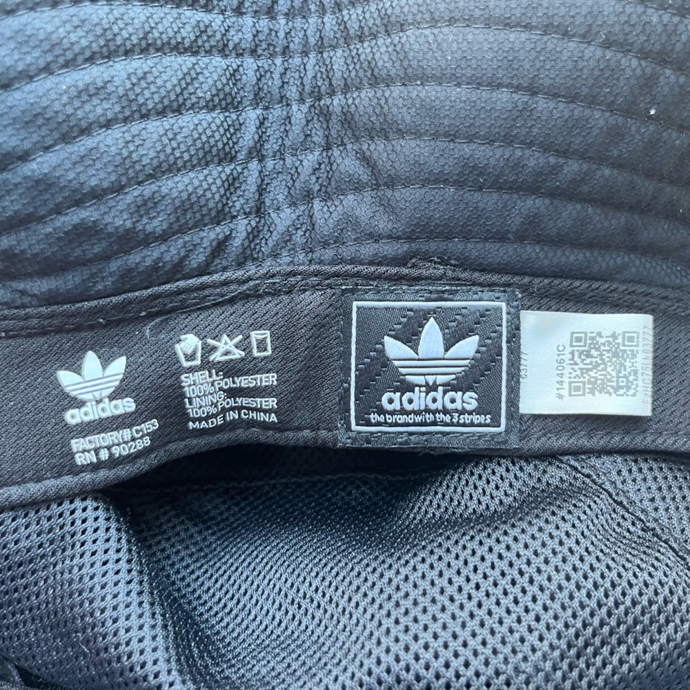 ADIDAS — Drawstring Bucket Hat (Black) — One Size - Picture 6 of 6